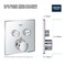 Grohe Dual Function Thermostatic Valve Trim, Black 291412430 - alternate 2